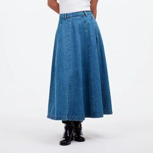 Madewell Denim Circle Midi Skirt